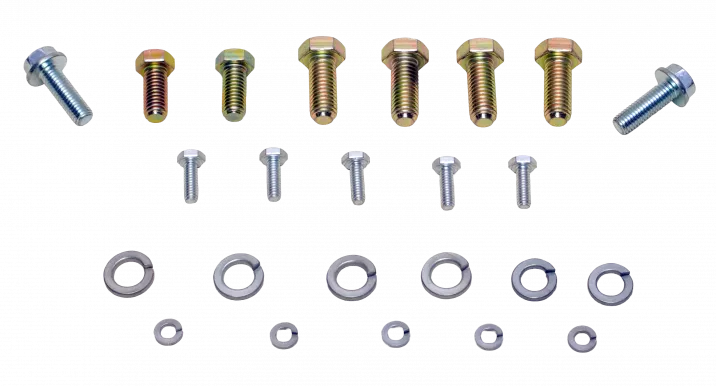 Install Hardware Kit, Chevy TKO w/Steel Bellhousing